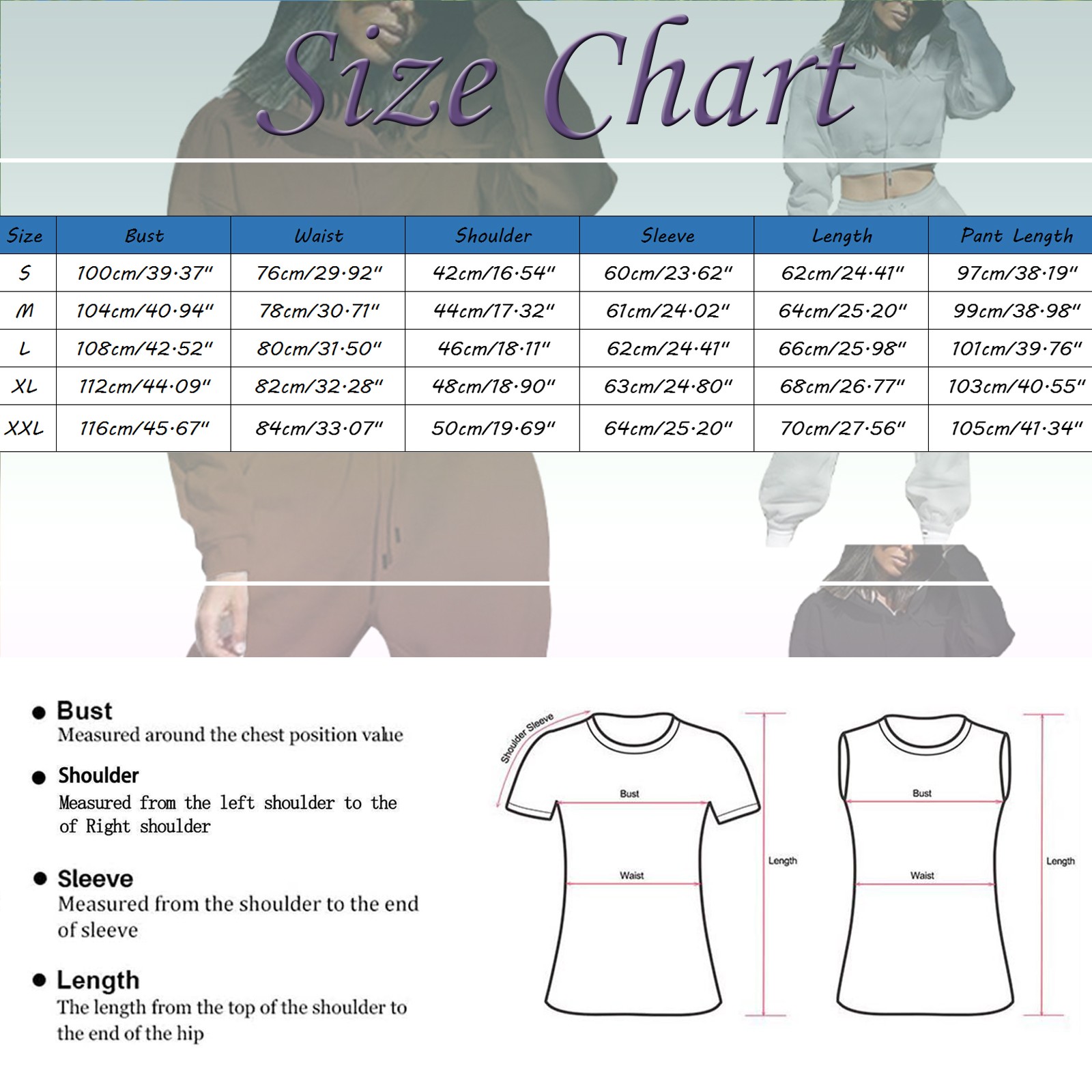 thumbnail image 3 of Conjunto de sudadera con capucha de felpa para mujer - Manga larga, dos piezas deportivas y de ocio - S-XXL, 3 of 5